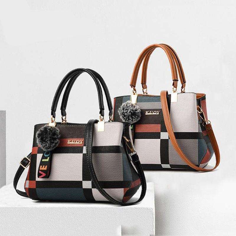New Luxury Handbag Women Stitching Wild Messenger Bags Designer Brand Plaid Shoulder Bag Female Ladies Totes