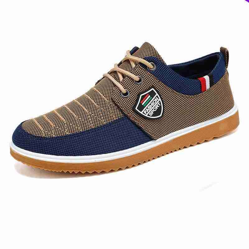 Men's Canvas Shoe Summer Breathable Casual Shoes for Men Fashion Casual Sports Shoes Tendon Sole Wear-resistant Running Shoes