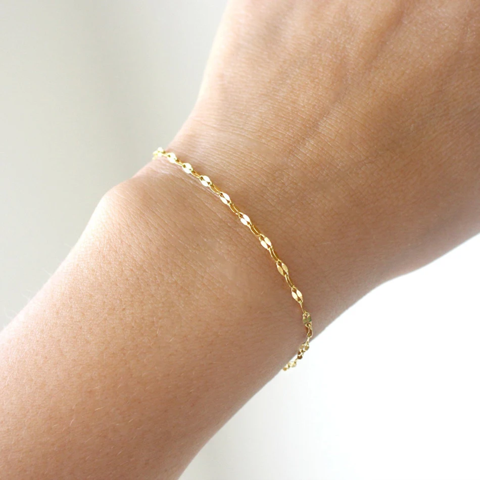 Classic Snake Chain Bracelets for Women Trend Gold Plated Stainless Steel Cuban Chain Bracelet Trendy Woman Gifts Jewelry Classic Snake Chain Bracelets for Women Trend Gold Plated Stainless Steel Cuban Chain Bracelet Trendy Woman Gifts Jewelry