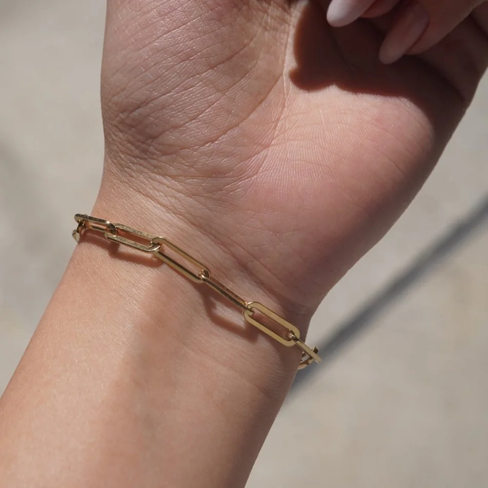 Classic Snake Chain Bracelets for Women Trend Gold Plated Stainless Steel Cuban Chain Bracelet Trendy Woman Gifts Jewelry Classic Snake Chain Bracelets for Women Trend Gold Plated Stainless Steel Cuban Chain Bracelet Trendy Woman Gifts Jewelry