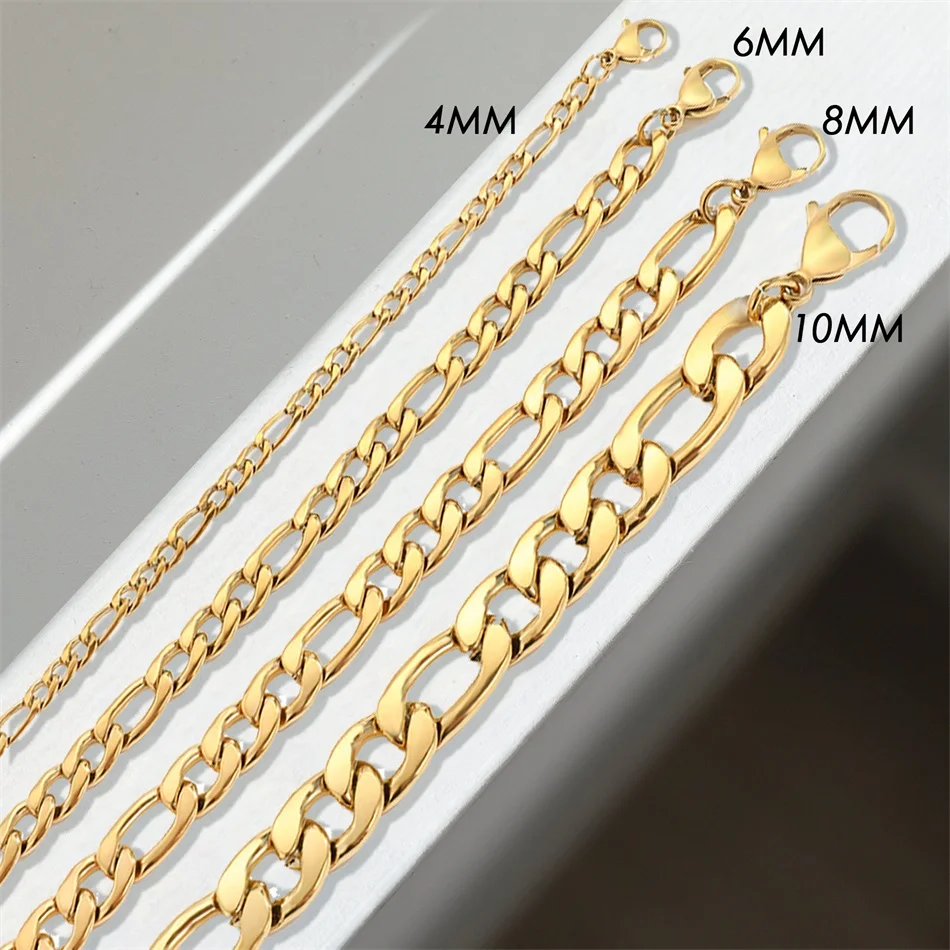 Classic Snake Chain Bracelets for Women Trend Gold Plated Stainless Steel Cuban Chain Bracelet Trendy Woman Gifts Jewelry Classic Snake Chain Bracelets for Women Trend Gold Plated Stainless Steel Cuban Chain Bracelet Trendy Woman Gifts Jewelry