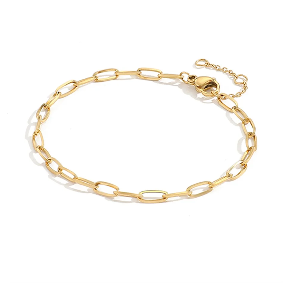 Classic Snake Chain Bracelets for Women Trend Gold Plated Stainless Steel Cuban Chain Bracelet Trendy Woman Gifts Jewelry Classic Snake Chain Bracelets for Women Trend Gold Plated Stainless Steel Cuban Chain Bracelet Trendy Woman Gifts Jewelry