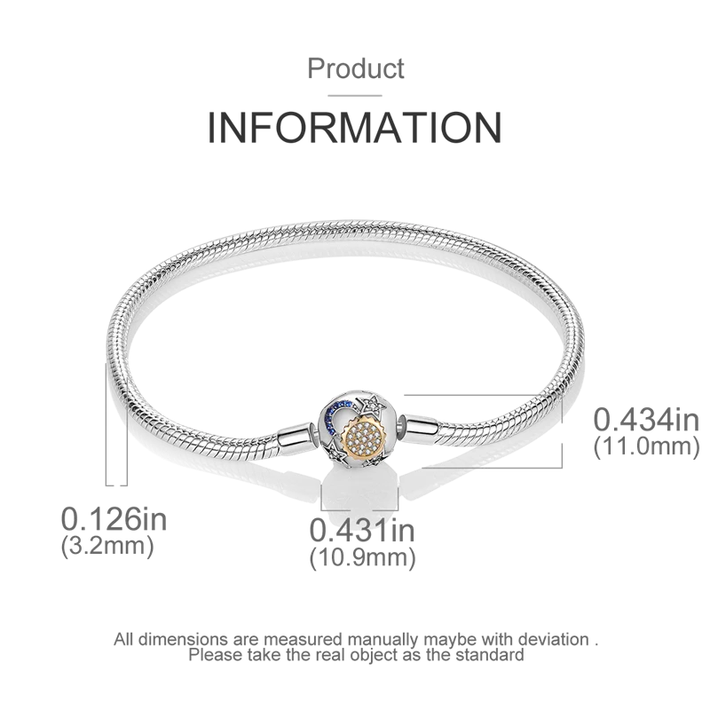 Bracelet Silver 925 Original 17-20CM Star Moon Sun Four Leaf Clover Green Zircon Bracelets Fit DIY Charms Birthday Jewelry Gifts Bracelet Silver 925 Original 17-20CM Star Moon Sun Four Leaf Clover Green Zircon Bracelets Fit DIY Charms Birthday Jewelry Gifts