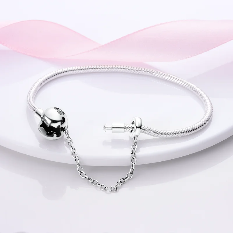 Bracelet Silver 925 Original 17-20CM Star Moon Sun Four Leaf Clover Green Zircon Bracelets Fit DIY Charms Birthday Jewelry Gifts Bracelet Silver 925 Original 17-20CM Star Moon Sun Four Leaf Clover Green Zircon Bracelets Fit DIY Charms Birthday Jewelry Gifts