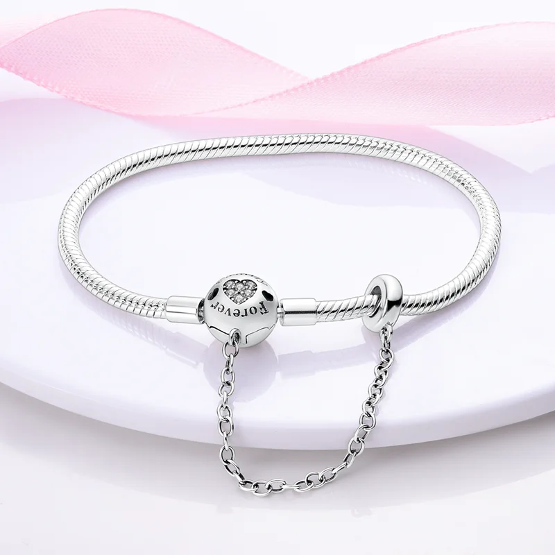 Bracelet Silver 925 Original 17-20CM Star Moon Sun Four Leaf Clover Green Zircon Bracelets Fit DIY Charms Birthday Jewelry Gifts Bracelet Silver 925 Original 17-20CM Star Moon Sun Four Leaf Clover Green Zircon Bracelets Fit DIY Charms Birthday Jewelry Gifts