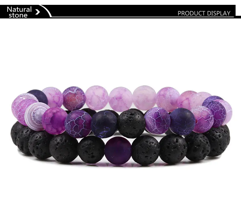 Set Bracelet Couples Distance Black White Natural Lava Stone Tiger Eye Beaded Yoga Bracelets for Men Women Elastic Rope Jewelry Set Bracelet Couples Distance Black White Natural Lava Stone Tiger Eye Beaded Yoga Bracelets for Men Women Elastic Rope Jewelry