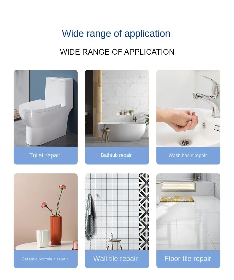 Tile repair agent glazed strong adhesive marble floor tile gap quick-drying AB glue ceramic repair repair paste