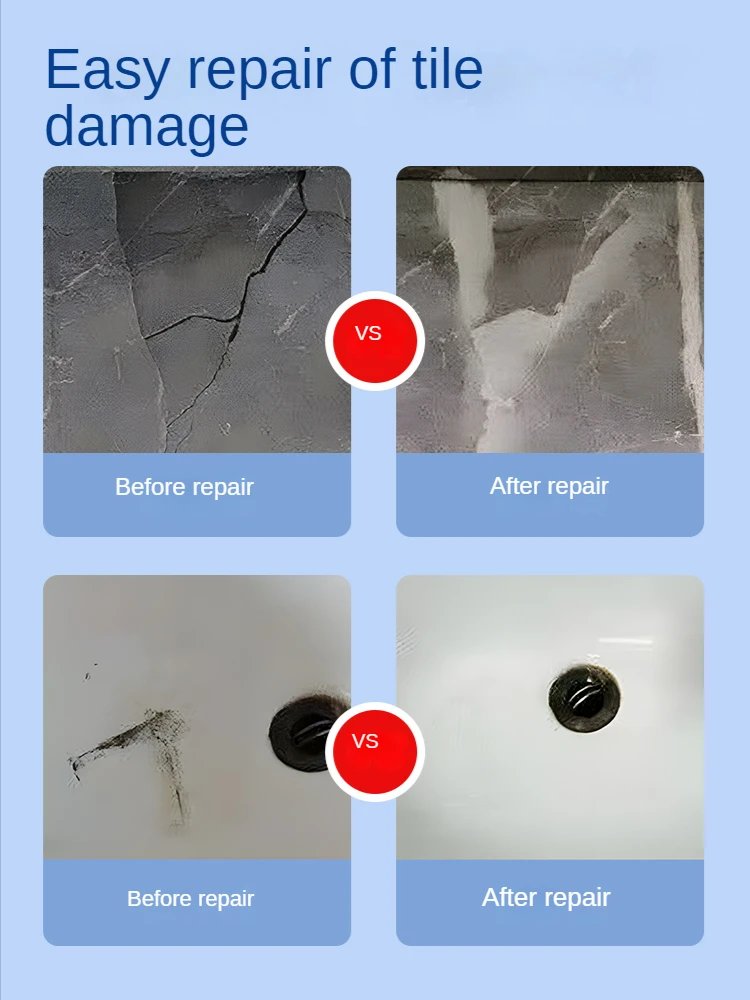Tile repair agent glazed strong adhesive marble floor tile gap quick-drying AB glue ceramic repair repair paste Tile repair agent glazed strong adhesive marble floor tile gap quick-drying AB glue ceramic repair repair paste