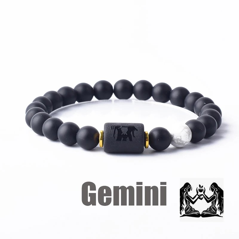 12 Zodiac Sign Bracelet Homme Constellation Bangles Men Cancer Virgo Leo Libra Bracelet Women Friendship Gift Jewelry on Hand
