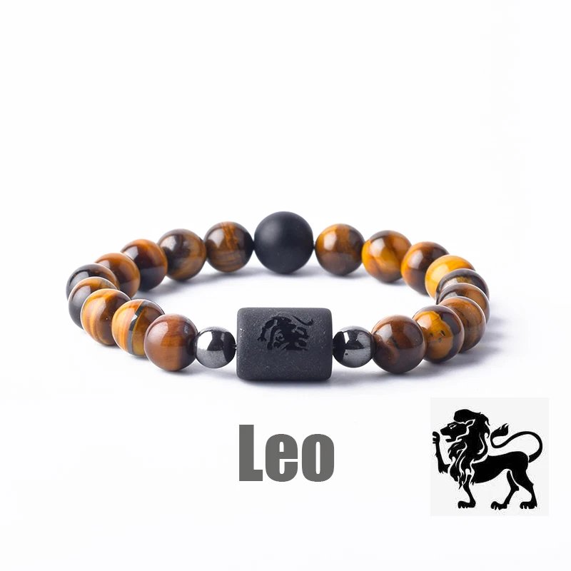 12 Zodiac Sign Bracelet Homme Constellation Bangles Men Cancer Virgo Leo Libra Bracelet Women Friendship Gift Jewelry on Hand