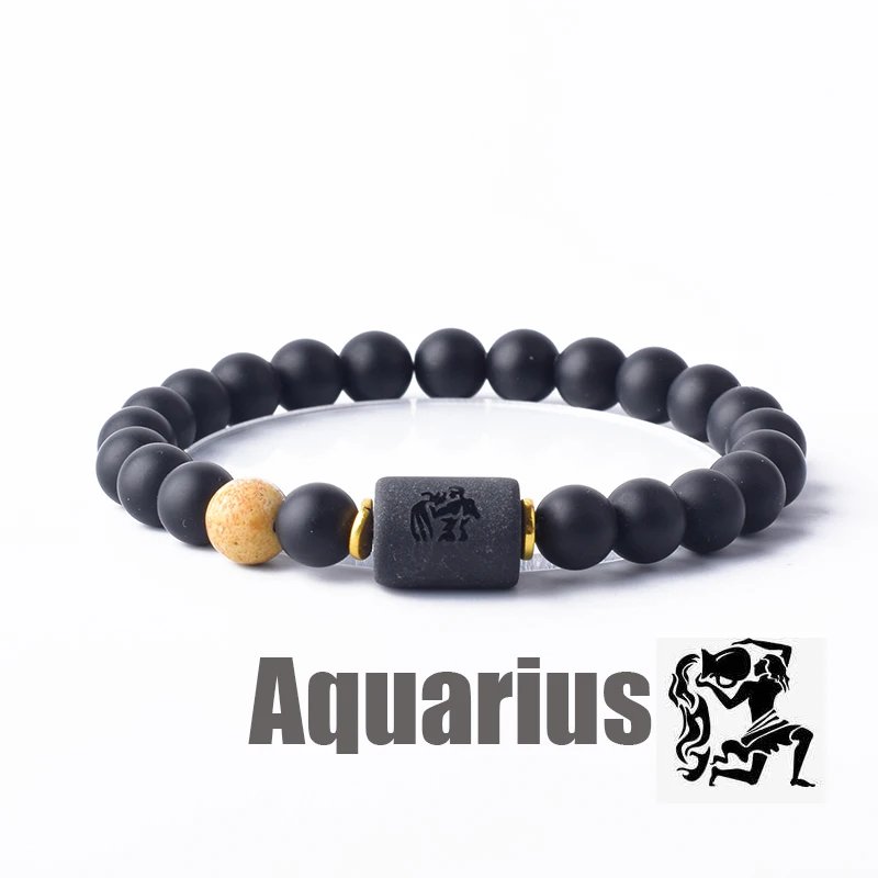 12 Zodiac Sign Bracelet Homme Constellation Bangles Men Cancer Virgo Leo Libra Bracelet Women Friendship Gift Jewelry on Hand