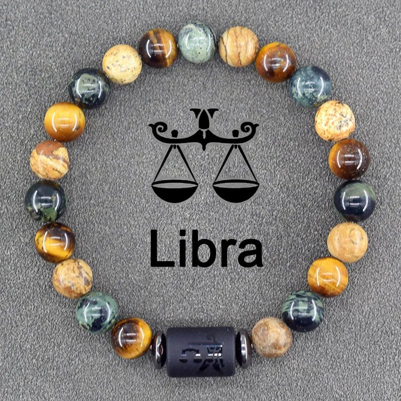 12 Zodiac Sign Bracelet Homme Constellation Bangles Men Cancer Virgo Leo Libra Bracelet Women Friendship Gift Jewelry on Hand