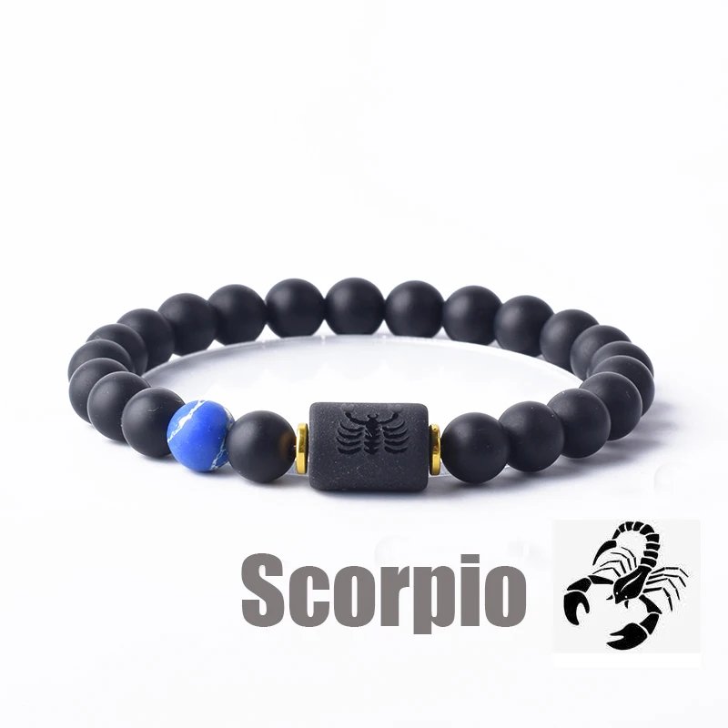 12 Zodiac Sign Bracelet Homme Constellation Bangles Men Cancer Virgo Leo Libra Bracelet Women Friendship Gift Jewelry on Hand