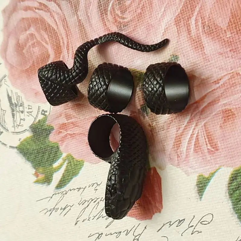 4 Pcs One Size Snake Rings Set for Women Men Antique Silver Color Gothic Ring Creative All-Match Fashion Party Wedding Jewelry