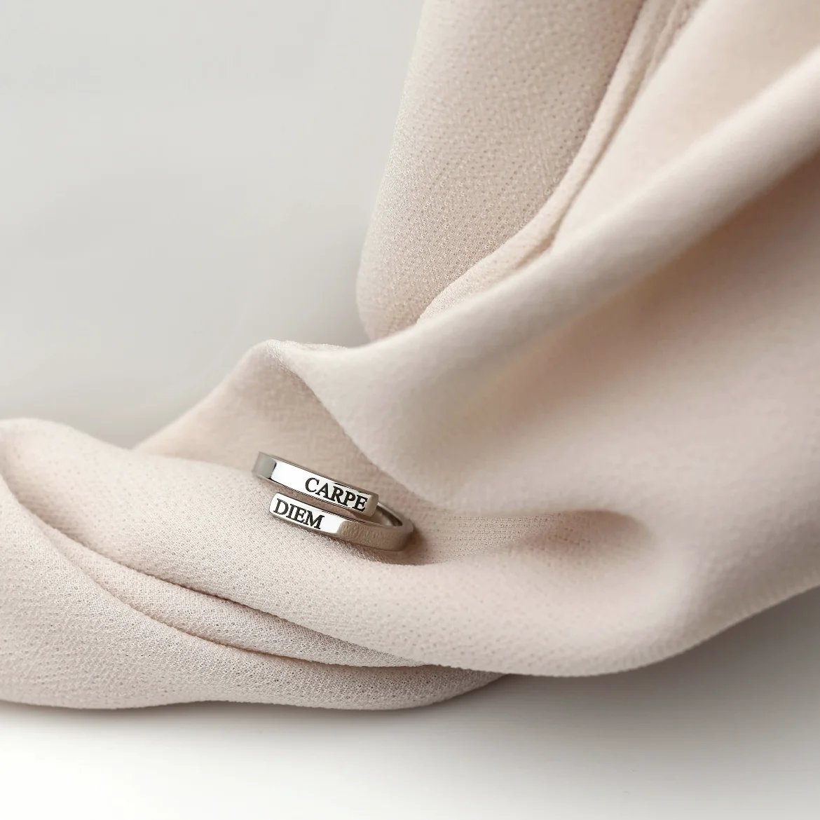 Custom Engraved Name Ring for Women Personalized Adjustable Simple Stainless Steel Custom Jewelry Gifts