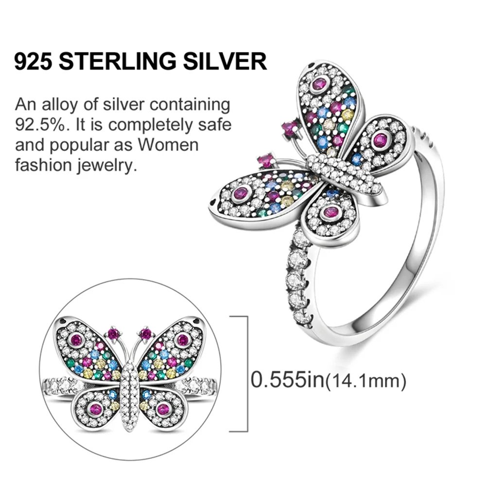 Summer Celestial Blue Sparkling Moon And Sun Ring For Women Cocktail Stackable Finger Band Fashion Silver 925 Fine Jewellry Summer Celestial Blue Sparkling Moon And Sun Ring For Women Cocktail Stackable Finger Band Fashion Silver 925 Fine Jewellry