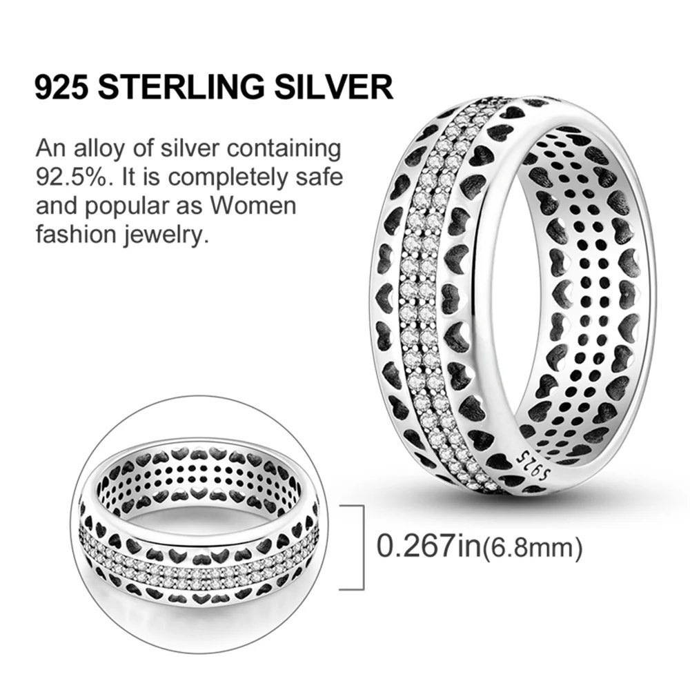 Summer Celestial Blue Sparkling Moon And Sun Ring For Women Cocktail Stackable Finger Band Fashion Silver 925 Fine Jewellry Summer Celestial Blue Sparkling Moon And Sun Ring For Women Cocktail Stackable Finger Band Fashion Silver 925 Fine Jewellry