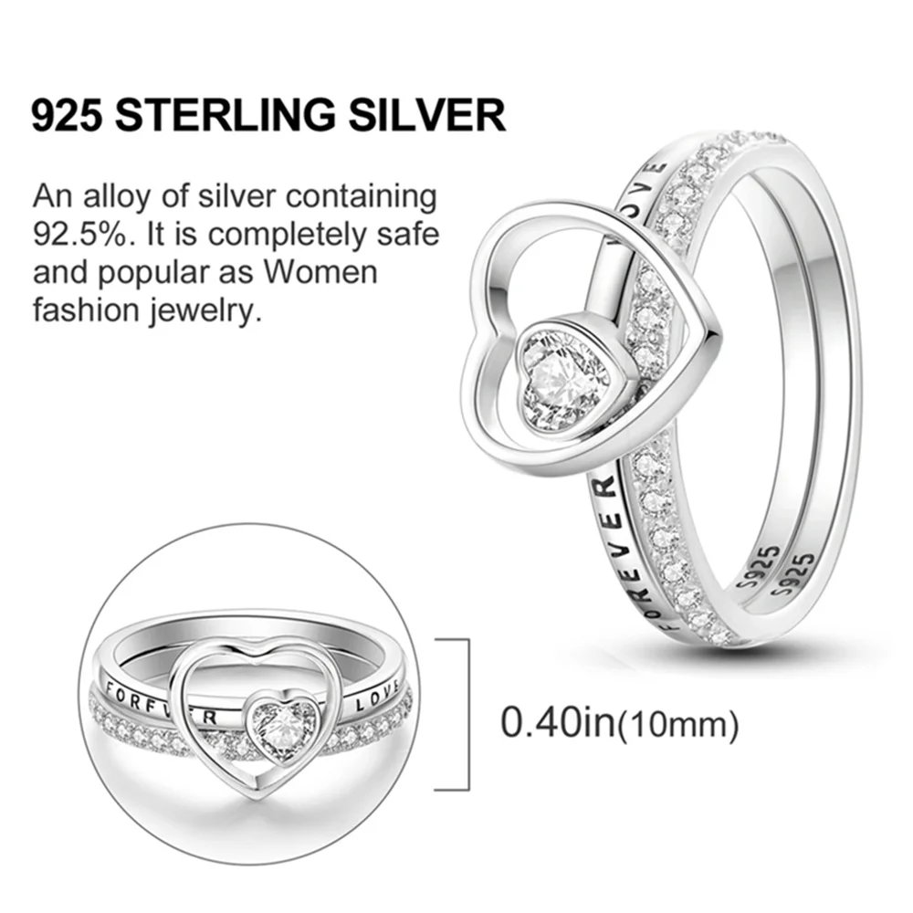 Summer Celestial Blue Sparkling Moon And Sun Ring For Women Cocktail Stackable Finger Band Fashion Silver 925 Fine Jewellry Summer Celestial Blue Sparkling Moon And Sun Ring For Women Cocktail Stackable Finger Band Fashion Silver 925 Fine Jewellry