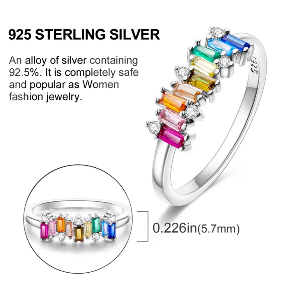 Summer Celestial Blue Sparkling Moon And Sun Ring For Women Cocktail Stackable Finger Band Fashion Silver 925 Fine Jewellry Summer Celestial Blue Sparkling Moon And Sun Ring For Women Cocktail Stackable Finger Band Fashion Silver 925 Fine Jewellry
