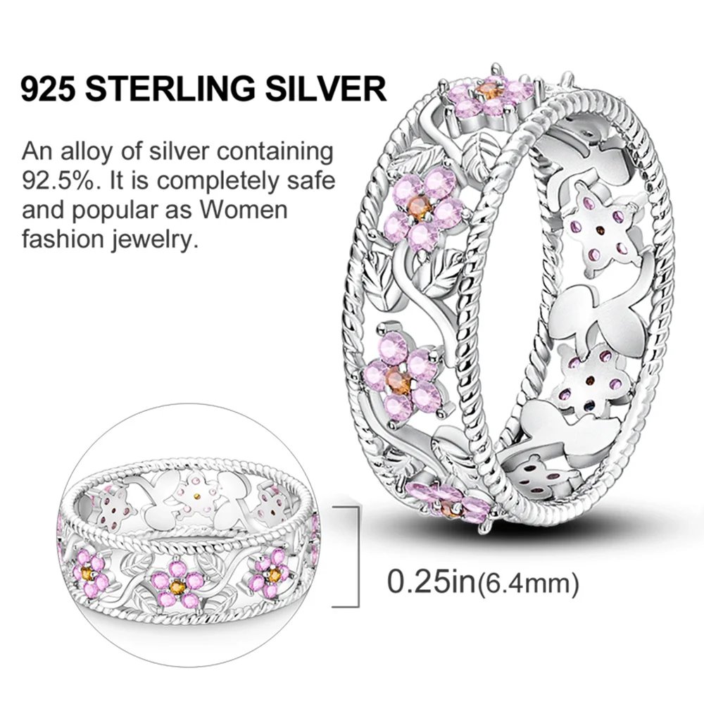 Summer Celestial Blue Sparkling Moon And Sun Ring For Women Cocktail Stackable Finger Band Fashion Silver 925 Fine Jewellry Summer Celestial Blue Sparkling Moon And Sun Ring For Women Cocktail Stackable Finger Band Fashion Silver 925 Fine Jewellry