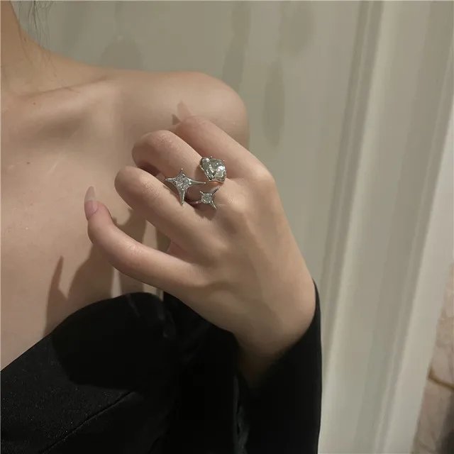 Silver Color Trendy Vintage Elegant Irregular Adjustable Rings for Women Punk Geometric Hollow Branches Open Ring Party Jewelry Silver Color Trendy Vintage Elegant Irregular Adjustable Rings for Women Punk Geometric Hollow Branches Open Ring Party Jewelry