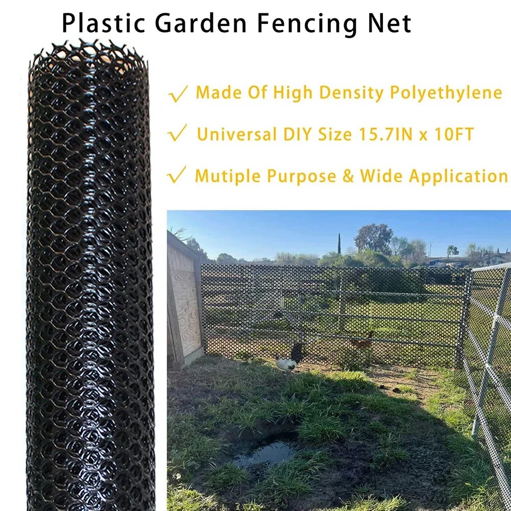 40x300cm Safety Netting Plastic Net Chicken Wire Fence Breeding Net Isolation Protection Child Cat Pet Chicken Garden Mesh