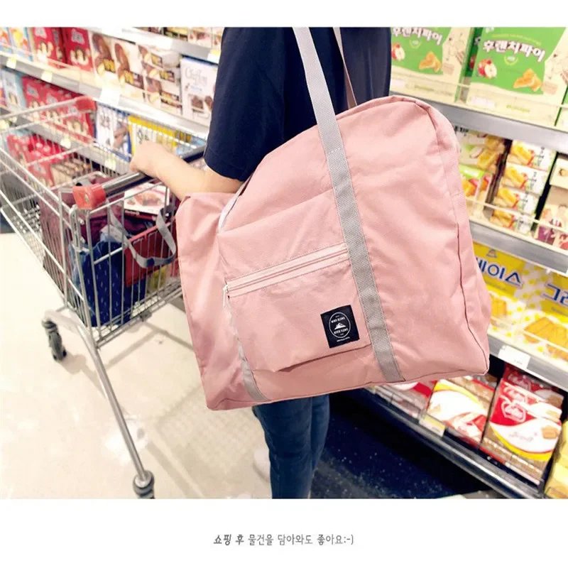 Foldable Travel Duffel Bag Lightweight Travel Bag for Women and Men Tote Carry On Luggage Bag Weekender Overnight Bags