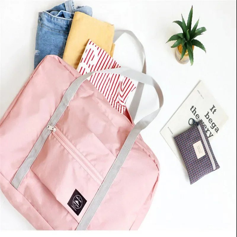 Foldable Travel Duffel Bag Lightweight Travel Bag for Women and Men Tote Carry On Luggage Bag Weekender Overnight Bags