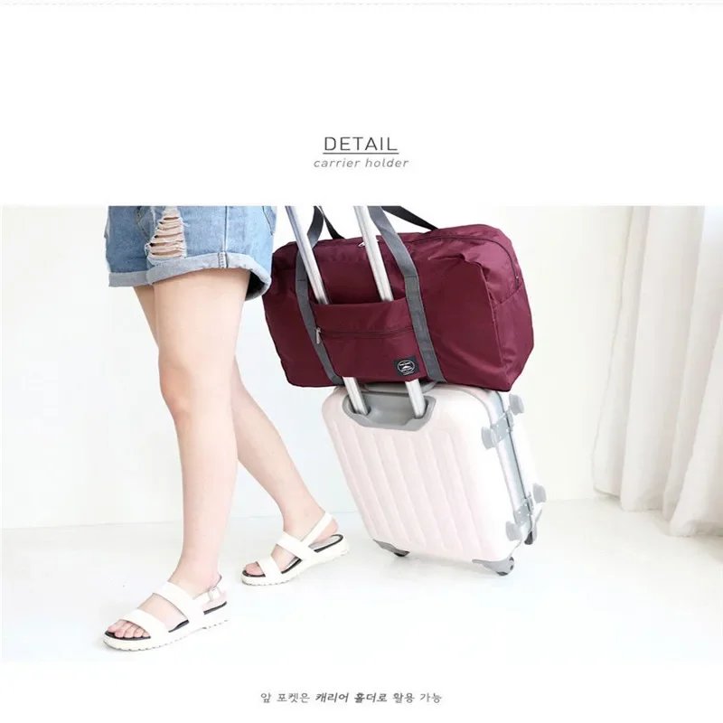 Foldable Travel Duffel Bag Lightweight Travel Bag for Women and Men Tote Carry On Luggage Bag Weekender Overnight Bags
