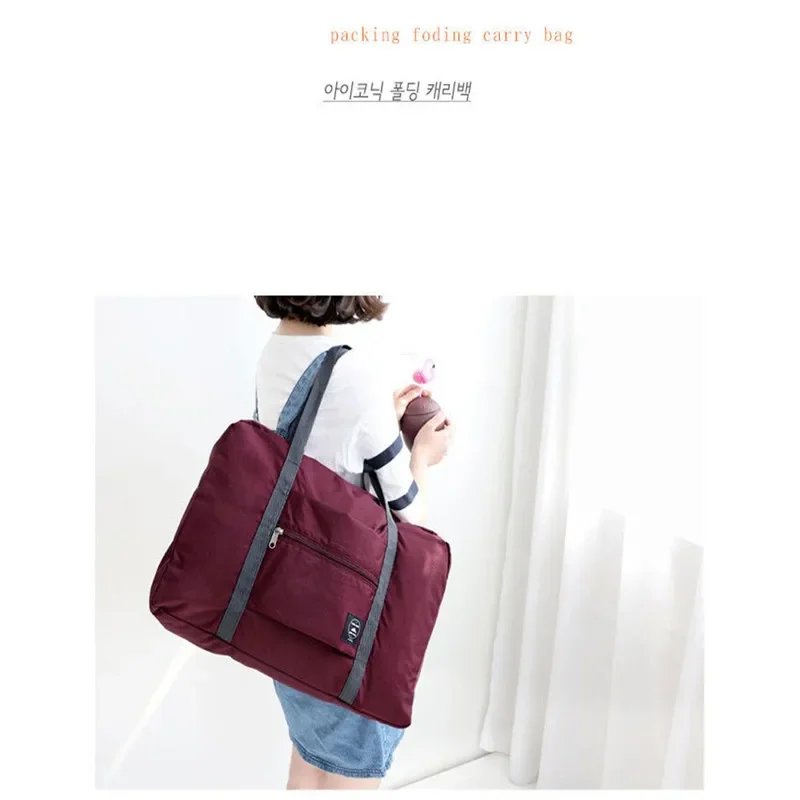 Foldable Travel Duffel Bag Lightweight Travel Bag for Women and Men Tote Carry On Luggage Bag Weekender Overnight Bags