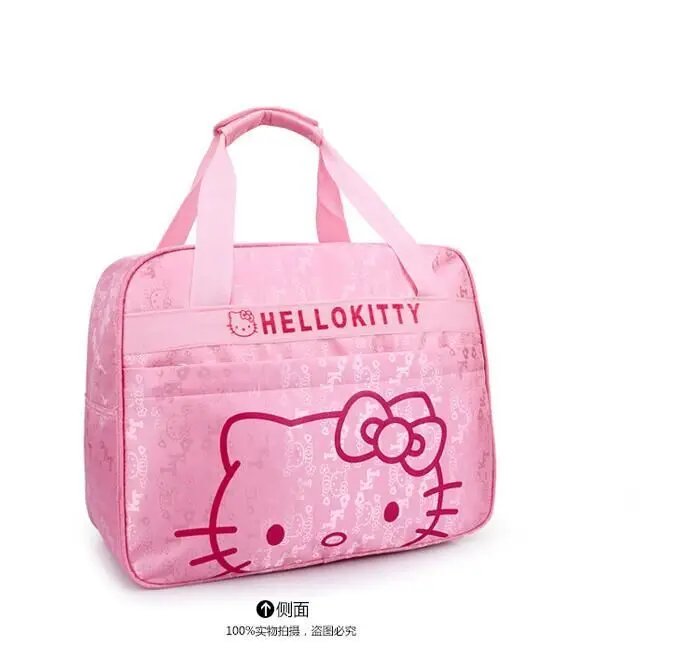travel bags Cute Hello kitty cat Messenger luggage bag travel bag Cartoon portable shoulder bag Mummy bag for women Big size