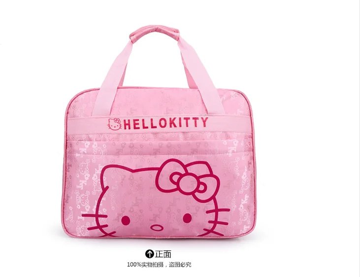 travel bags Cute Hello kitty cat Messenger luggage bag travel bag Cartoon portable shoulder bag Mummy bag for women Big size