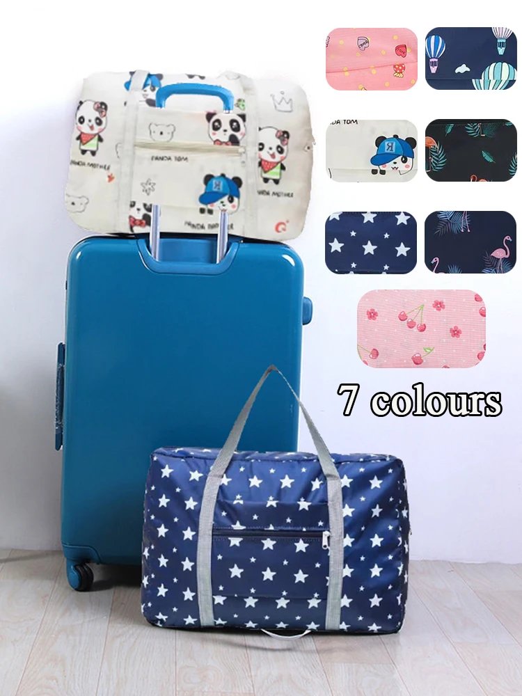 Folding Travel Bag Portable Large Duffle Bag Oxford Travel Luggage Storage Bags XL Clothing Storage Pouch Women's Tote Unisex