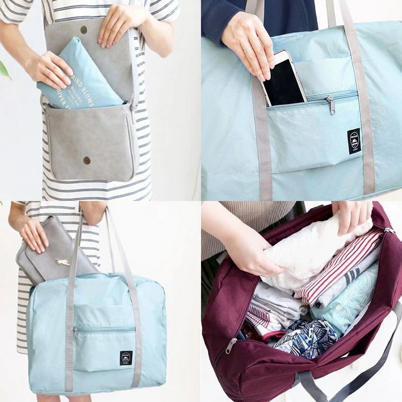 Folding Travel Bag Portable Large Duffle Bag Oxford Travel Luggage Storage Bags XL Clothing Storage Pouch Women's Tote Unisex