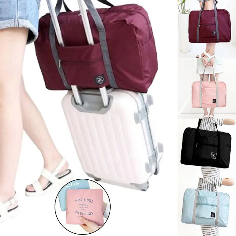 Folding Travel Bag Portable Large Duffle Bag Oxford Travel Luggage Storage Bags XL Clothing Storage Pouch Women's Tote Unisex