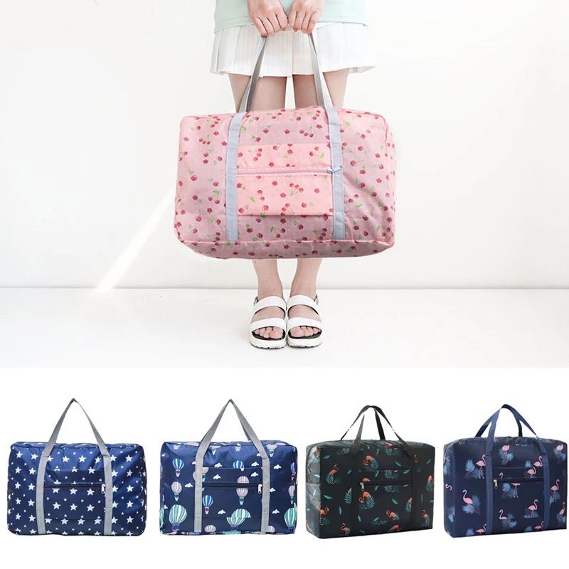 Folding Travel Bag Portable Large Duffle Bag Oxford Travel Luggage Storage Bags XL Clothing Storage Pouch Women's Tote Unisex