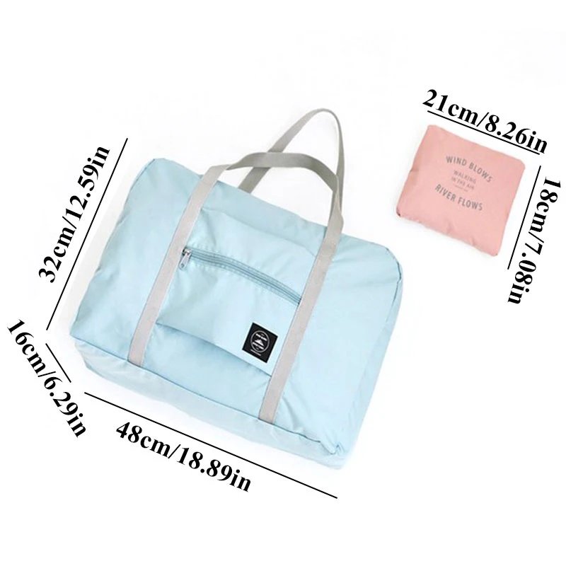 Folding Travel Bag Portable Large Duffle Bag Oxford Travel Luggage Storage Bags XL Clothing Storage Pouch Women's Tote Unisex