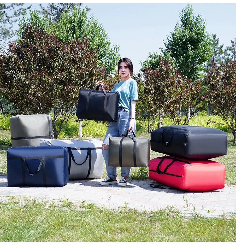 New Foldable Oxford Cloth Hand Luggage Bag For Men High Capacity Portable Travel Clothes Storage Bags Zipper Unisex Moving Bag