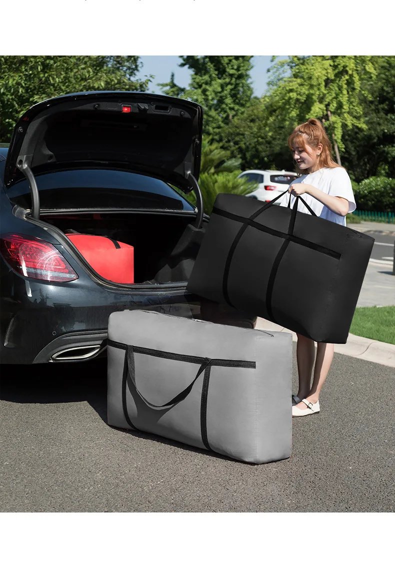 New Foldable Oxford Cloth Hand Luggage Bag For Men High Capacity Portable Travel Clothes Storage Bags Zipper Unisex Moving Bag