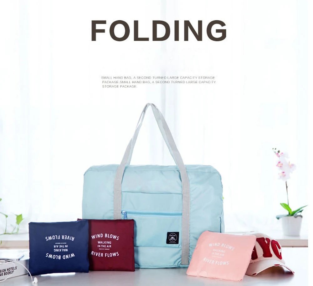 2023 New Nylon Foldable Travel Bags Unisex Large Capacity Bag Luggage Women WaterProof Handbags Men Travel Bags