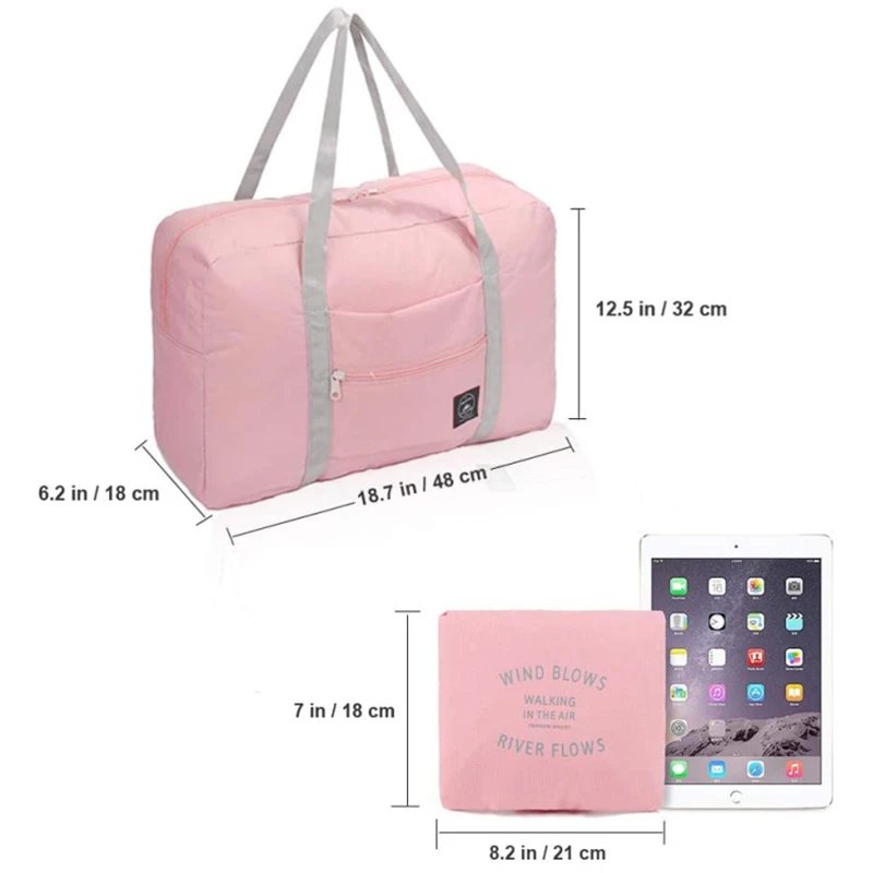 New Portable Foldable Travel Duffle Bag Large Capacity Sports Gym Bag, Lightweight Carry On Luggage Duffle Bag Coach Travel Bags