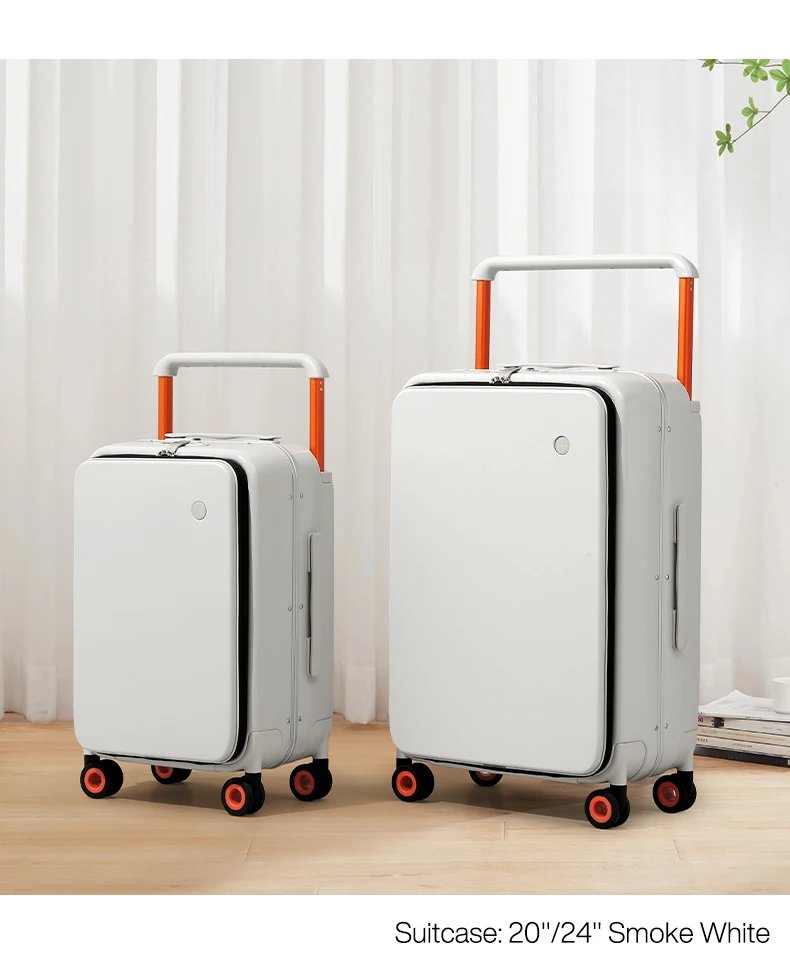 2023 New Design Wide Handle Suitcase Men Carry-On Luggage Women Travel Trolley Case 20 Inch Cabin PC Aluminum Frame M9275