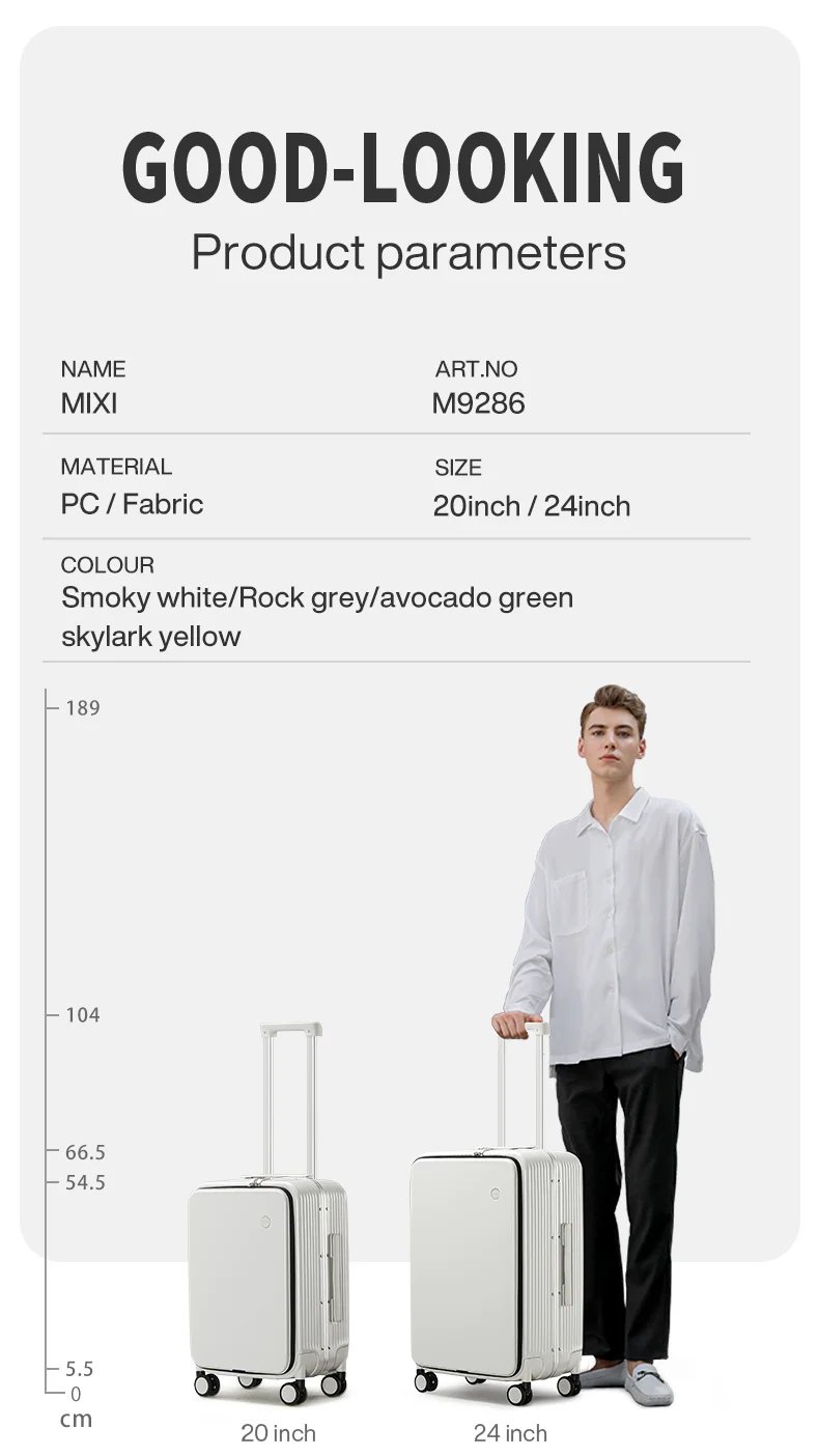 NEW Aluminum Frame Suitcase Carry On Rolling Luggage with USB Port Boarding Cabin Cup and Phone Holder 20 24 Inch