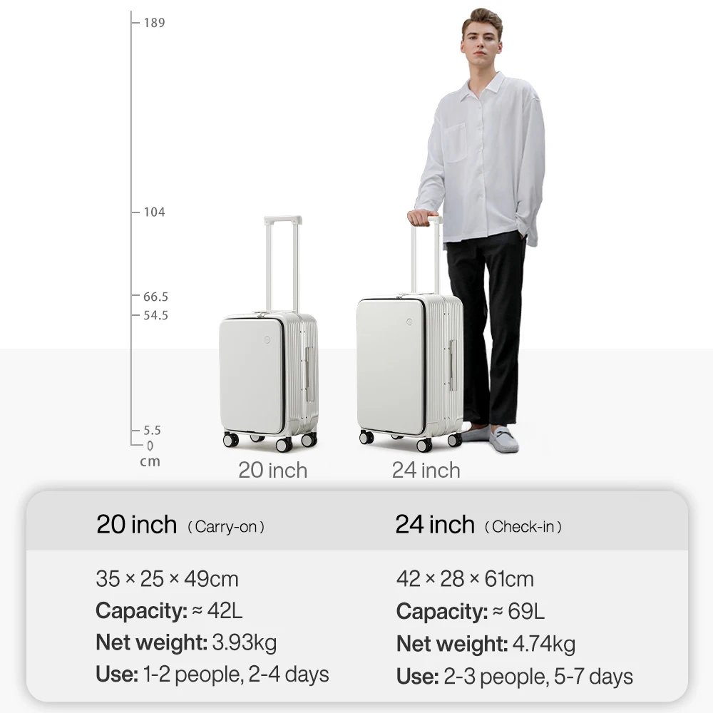 NEW Aluminum Frame Suitcase Carry On Rolling Luggage with USB Port Boarding Cabin Cup and Phone Holder 20 24 Inch NEW Aluminum Frame Suitcase Carry On Rolling Luggage with USB Port Boarding Cabin Cup and Phone Holder 20 24 Inch