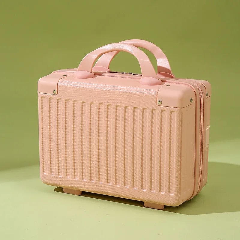 14-Inch Carry-On Hand Suitcase Cosmetic Bag Small Cabin Travel Mini Carrier Suitcase Storage Box Makeup Cases Luggage for Women