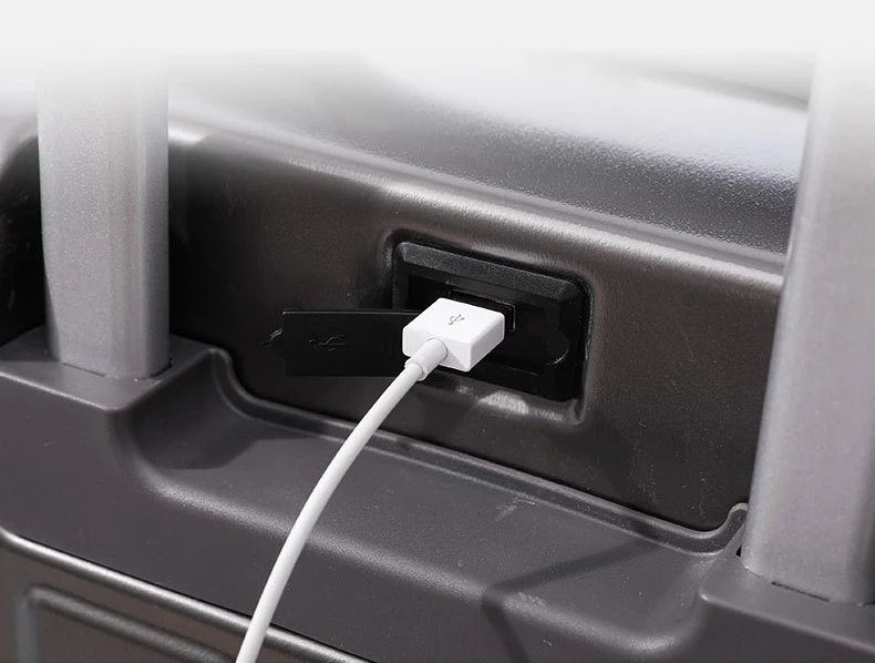 Suitcase Front Opening Carry on Luggage with Laptop Storage Pocket USB Multi Function Travel Suitcase  Middle Size Trolley Case