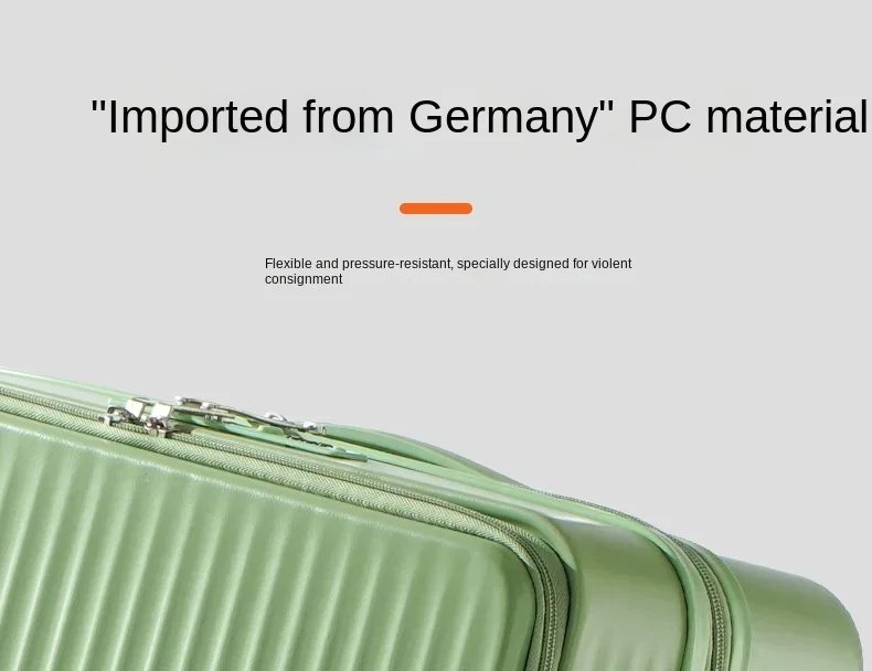 Luggage Middle Size Front Opening Men's and Women's Multifunctional Password Lock Travel Suitcases with Wheels 20 22 24 26 Inch