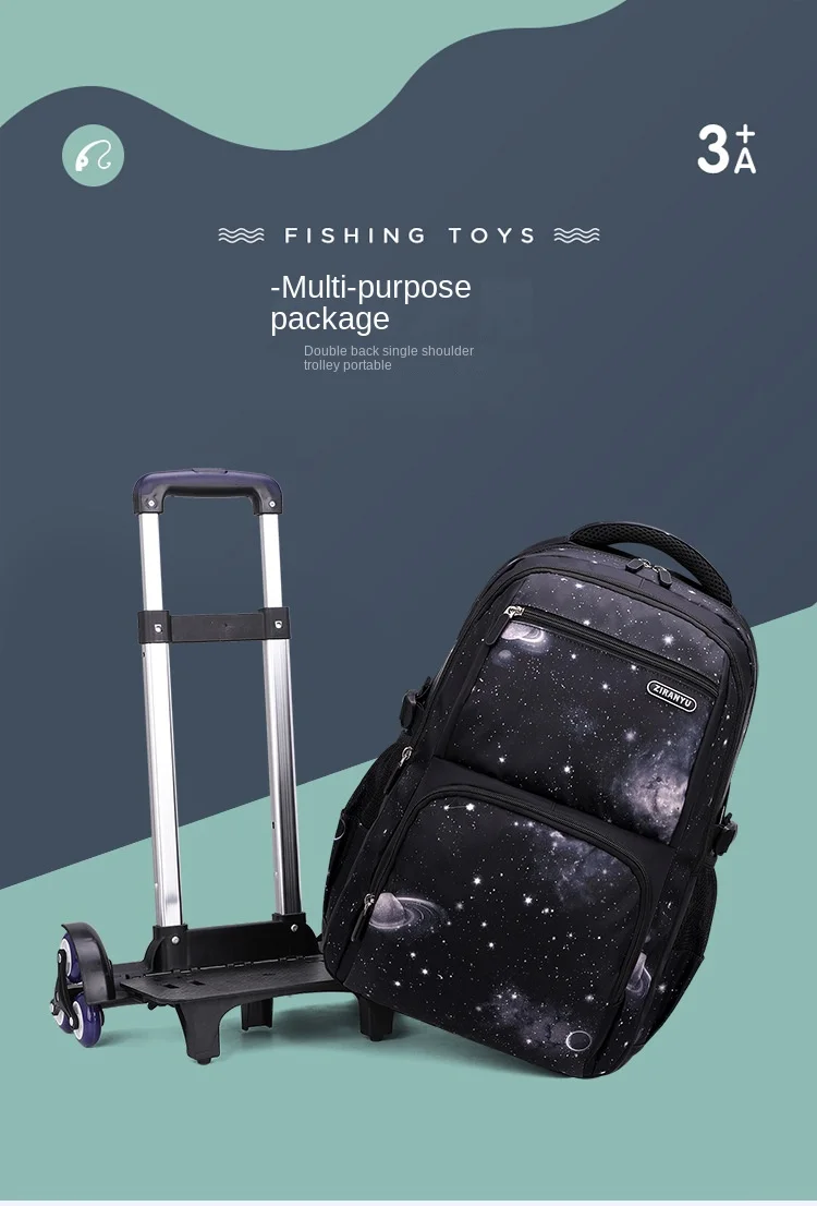 Kids School Bag With Wheels Rolling Backpack for Boy Wheeled School Bag 6 Wheels Trolley Bookbag Carry on Luggage with Lunch Bag Kids School Bag With Wheels Rolling Backpack for Boy Wheeled School Bag 6 Wheels Trolley Bookbag Carry on Luggage with Lunch Bag