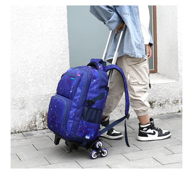 Kids School Bag With Wheels Rolling Backpack for Boy Wheeled School Bag 6 Wheels Trolley Bookbag Carry on Luggage with Lunch Bag Kids School Bag With Wheels Rolling Backpack for Boy Wheeled School Bag 6 Wheels Trolley Bookbag Carry on Luggage with Lunch Bag