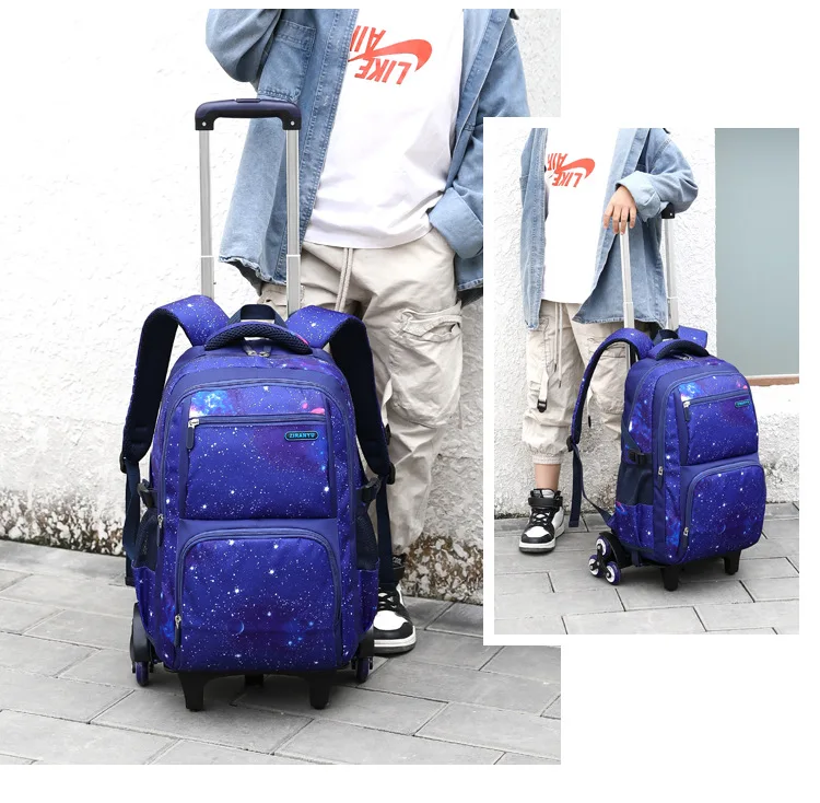 Kids School Bag With Wheels Rolling Backpack for Boy Wheeled School Bag 6 Wheels Trolley Bookbag Carry on Luggage with Lunch Bag Kids School Bag With Wheels Rolling Backpack for Boy Wheeled School Bag 6 Wheels Trolley Bookbag Carry on Luggage with Lunch Bag